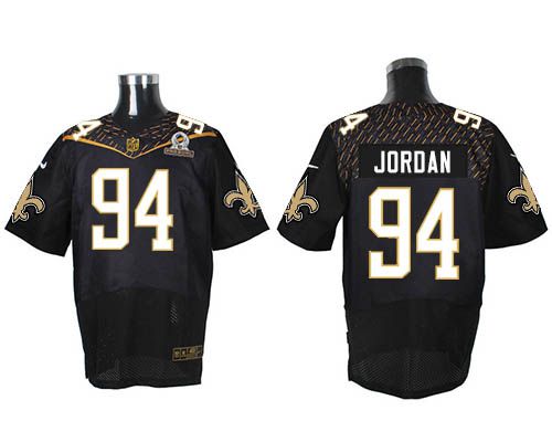 Nike Saints #94 Cameron Jordan Black 2016 Pro Bowl Men's Stitched NFL Elite Jersey